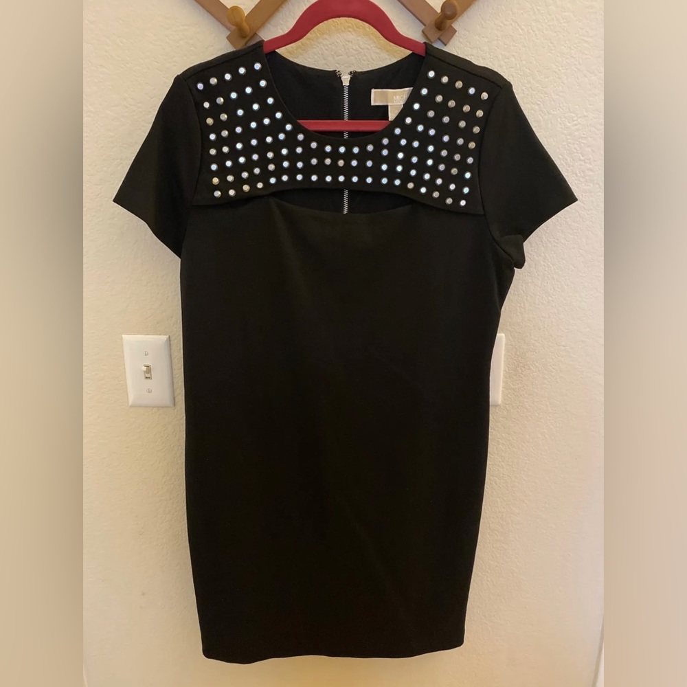 Michael Kors Black Body-Con Women’s Studded Dress NWOT 14